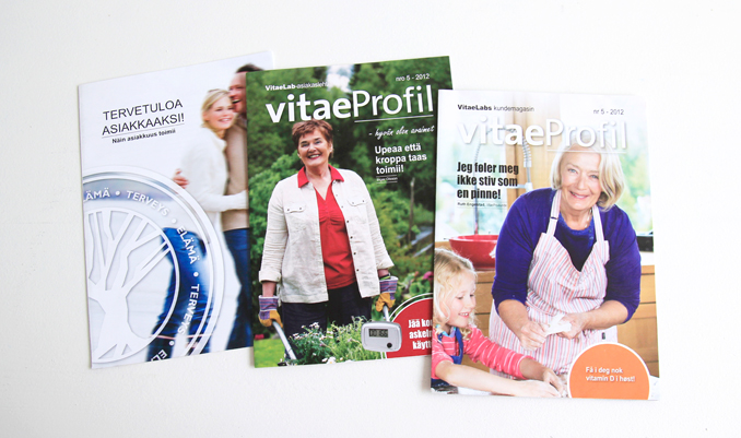 Brochures, customer magazines