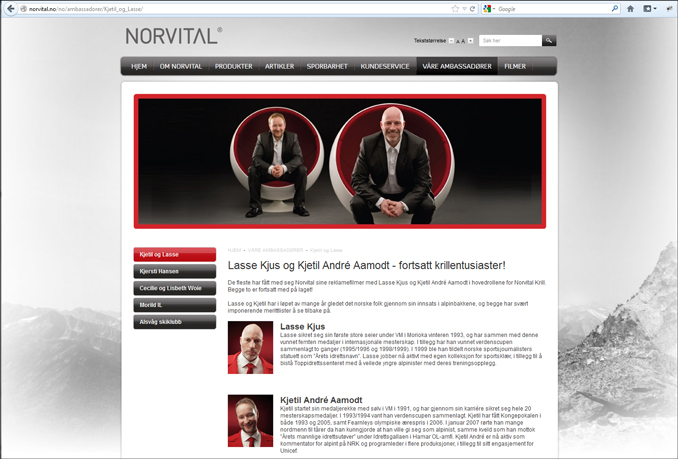 Norvital home page