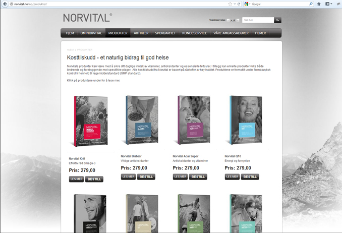 Norvital home page