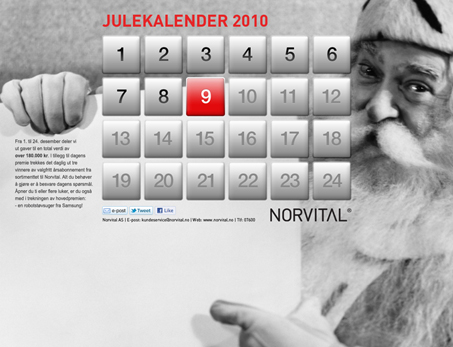 Norvital Chrismas calender online